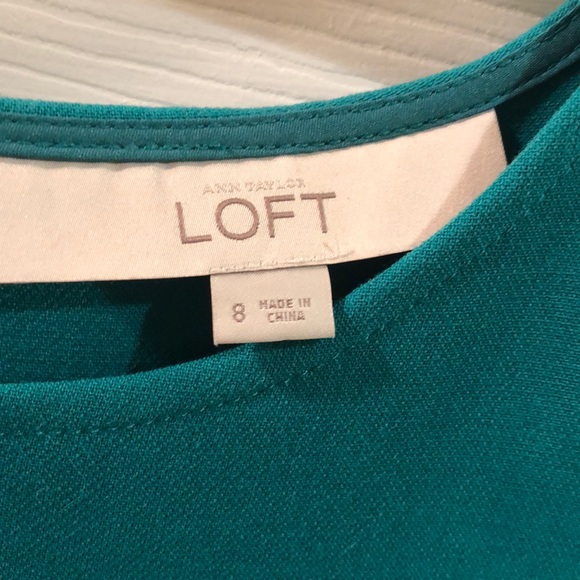 LOFT mini turquoise and black dress - Picture 2 of 3